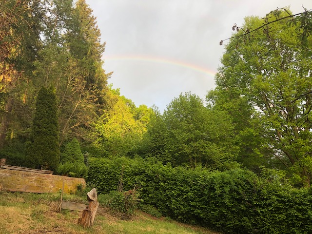 Regenbogen über Eußerthal in der Südpfalz